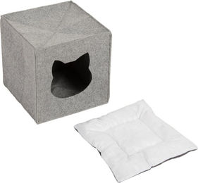 ZooPlus Felti Katzenhöhle aus Filz mit Flauschkissen 33x33 cm – Bild 1 von 2