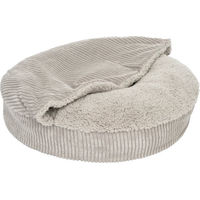 Produktbild von zooplus Hundebett Flocke Ersatzbezug Grau mit Kuscheldecke Größe S