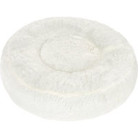 Produktbild von ZOOPLUS Hundebett Flocke Weiß XS mit viscoelastischen Flocken für Senior Hunde Ø 65 x H 20 cm