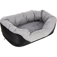 Produktbild von zooplus Hundebett Lazy aus Polyester in Schwarz oder Grau L 75 x B 50 x H 25 cm
