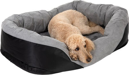 zooplus Hundebett Lazy für mittelgroße bis große Hunde in Schwarz und Grau aus Polyester L 115 x B 70 x H 32 cm – Bild 1 von 1
