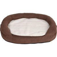 Produktbild von zooplus Hundebett Memory Foam oval braun L 117 x B 72 x H 24 cm
