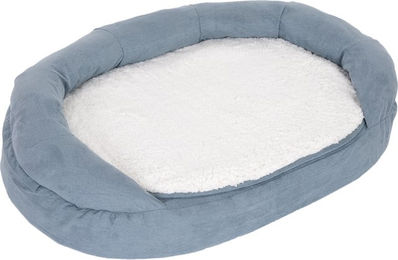 zooplus Hundebett Memory Foam oval grau-blau L 117 x B 72 x H 24 cm – Bild 1 von 1