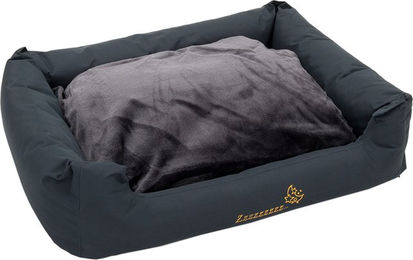 Produktbild von zooplus Hundebett Sleepy Time Grau mit Kissen L 100 x B 75 x H 30 cm