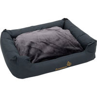 Produktbild von zooplus Hundebett Sleepy Time Grau mit Kissen L 100 x B 75 x H 30 cm