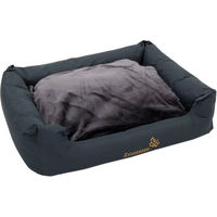 Produktbild von zooplus Hundebett Sleepy Time Grau mit Kissen L 80 x B 65 x H 30 cm