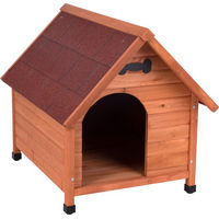 Produktbild von zooplus Hundehütte Spike Classic aus Holz in Braun Größe L wasserdicht