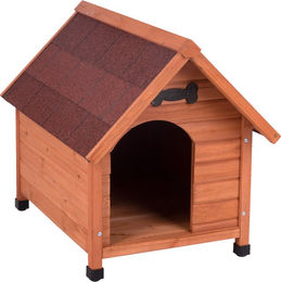 Produktbild von zooplus Hundehütte Spike Classic aus Holz in Braun Größe M waterproof