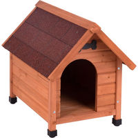 Produktbild von zooplus Hundehütte Spike Classic aus Holz in Braun Größe S waterproof