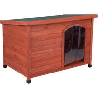 Produktbild von zooplus Hundehütte Woody Flachdach aus Holz Größe L