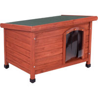 Produktbild von zooplus Hundehütte Woody Flachdach aus Holz Größe S B 85 x T 57 x H 58 cm waterproof