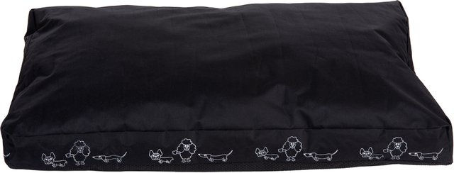 Produktbild von zooplus Hundekissen Silhouette Schwarz Größe L 120 x 80 x 8 cm