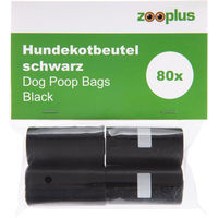 Produktbild von zooplus Hundekotbeutel Schwarz 80 Stück 4 Rollen