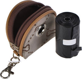 Produktbild von zooplus Hundekotbeutelspender Superbone aus Polyester inkl. Rolle in Beige oder Braun - 20 Stk.