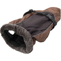 Produktbild von zooplus Hundemantel Grizzly II Wintermantel aus Nylon wasserabweisend Braun oder Schwarz 30 cm Rückenlänge