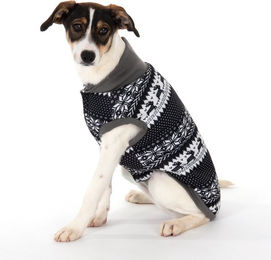 Produktbild von zooplus Hundepullover mit Norwegermuster in Schwarz-Weiß Größe XXL aus Polyester