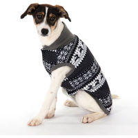Produktbild von zooplus Hundepullover mit Norwegermuster in Schwarz-Weiß Größe XXL aus Polyester