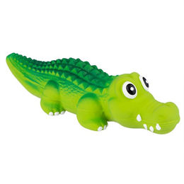 Produktbild von zooplus Hundespielzeug Crocodylus aus Latex in Grün mit Zahnpflegefunktion und Quietschfunktion