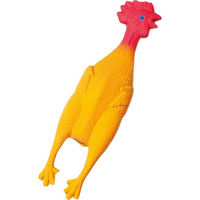 Produktbild von zooplus Hundespielzeug Huhn aus Latex mit Quietschefunktion für Welpen in Bunt und Gelb - 1 Stk.