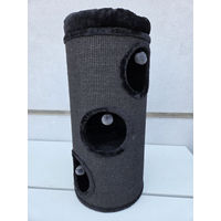 Produktbild von Zooplus Katzen Kratztonne Diogenes L Schwarz Grau mit Sisal