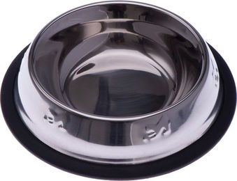 Zooplus Katzen Napf aus Edelstahl mit Katzenmotiv rutschfest Silber 200 ml - 200 ml – Bild 1 von 2