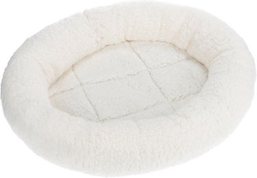 Produktbild von zooplus Katzenkissen Fluffy 2in1 für Katzen und Kitten in Weiß und Braun aus Polyester