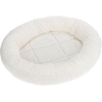 Produktbild von zooplus Katzenkissen Fluffy 2in1 für Katzen und Kitten in Weiß und Braun aus Polyester