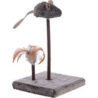 Produktbild von zooplus Katzenspielbrett Wild Mouse mit Sound und LED aus Plüsch in Grau