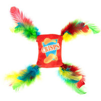Produktbild von zooplus Katzenspielzeug Crinkle Crisps Federspielzeug für Kitten bunt aus Polyester - 1 Stk.