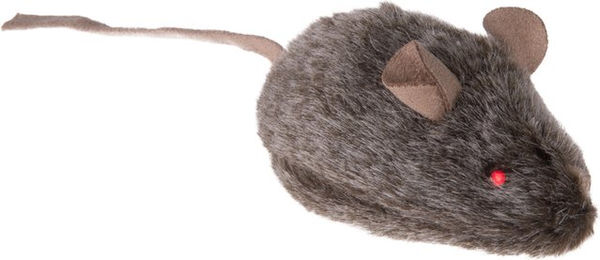 Produktbild von zooplus Katzenspielzeug Wild Mouse aus Plüsch in Grau mit Sound und LED