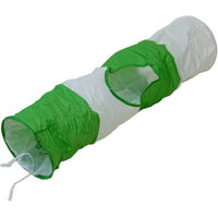 Produktbild von zooplus Katzentunnel Raupe aus Nylon in Grün-Weiß L 100 x Ø 24 cm