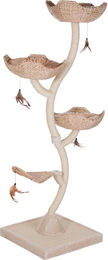 zooplus Kratzbaum Cat's Flower XXL in Creme mit 3 Schlafkörben und Katzenspielzeug Höhe ca. 183 cm – Bild 1 von 13