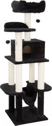 Produktbild von zooplus Kratzbaum La Digue III XXL Schwarz mit Sisal für Katzen