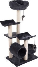 zooplus Kratzbaum Penelope für Katzen in Grau mit Sisal, Höhe 116cm – Bild 1 von 8