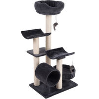 Produktbild von zooplus Kratzbaum Penelope für Katzen in Grau mit Sisal, Höhe 116cm