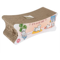 Produktbild von zooplus Kratzbrett 2in1 aus Kratzpappe bunt L 50 x B 22 x H 20 cm