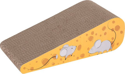 Produktbild von zooplus Kratzbrett aus Kratzpappe in Bunt für Katzen L 43,5 x B 19 x H 12 cm