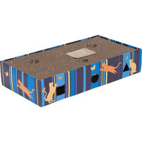 Produktbild von zooplus Kratzbrett Scratch & Play aus Kratzpappe mit 2 Bällen bunt L 45,5 x B 24 x H 9,3 cm