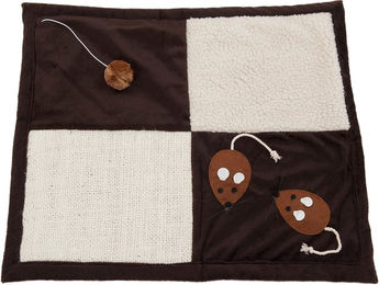 Produktbild von zooplus Kratzmatte Patchwork aus Sisal in Braun und Beige