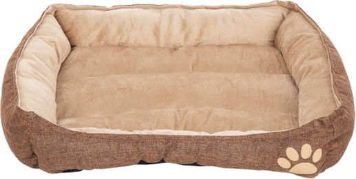Produktbild von zooplus Kuschelbett Basic Hundebett und Katzenbett aus Polyester in Braun und Beige L 54 x B 48 x H 11 cm
