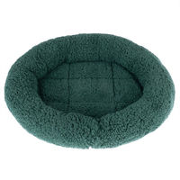 Produktbild von zooplus Kuschelbett Fluffy 2in1 Hundekissen und Katzenkissen aus Plüsch in Grün für Kitten und kleine Tiere