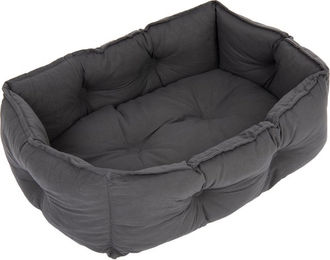 Produktbild von zooplus Kuschelbett Silky Hundebett Grau Polyester L 80 x B 60 x H 21 cm