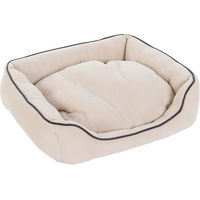Produktbild von zooplus Kuschelbett Vanilla Katzenbett und Hundebett für kleine Tiere in Beige und Braun 50 x 45 x 12 cm