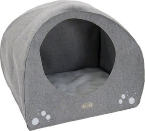 Produktbild von zooplus Kuschelhöhle Wigwam aus Filz für Hunde in Grau Weiß Größe L