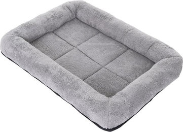 ZOOPLUS Kuschelkissen für Hundeboxen aus Teddyplüsch Größe S Grau – Bild 1 von 3