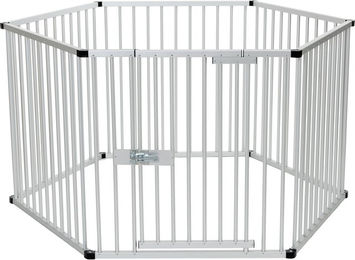 Produktbild von zooplus Laufstall für Welpen aus Aluminium in Silber