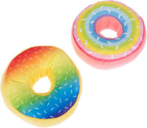 Produktbild von zooplus Plüschspielzeug Squeaky Donuts Set für Hunde in Bunt, 2er Pack