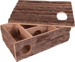 Produktbild von zooplus Spiel- und Schlafhaus Leif aus Holz für Hamster in Braun 35 x 25 x 12 cm