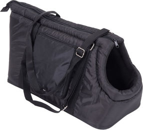 Produktbild von zooplus Transportbox Carry Nylon Tragetasche für Welpen und kleine Hunde Schwarz Wasserabweisend 55 x 22 x 28 cm