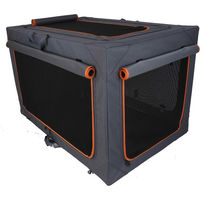 Produktbild von Zooplus Transportbox Nylonbox Alu deluxe für Hund und Katze Größe L Grau Orange